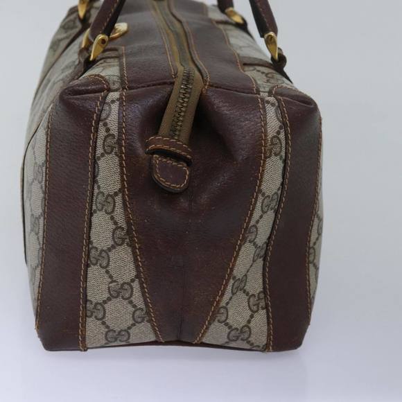 GUCCI GG Supreme Mini Boston Bag PVC Beige Auth ki4575 - Picture 4 of 16